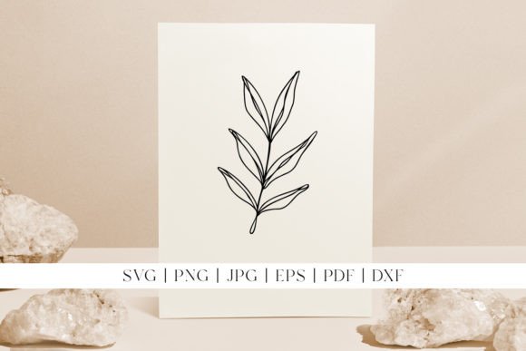 Download Leaf Line Art | Leaves on a Branch - Line art Collection