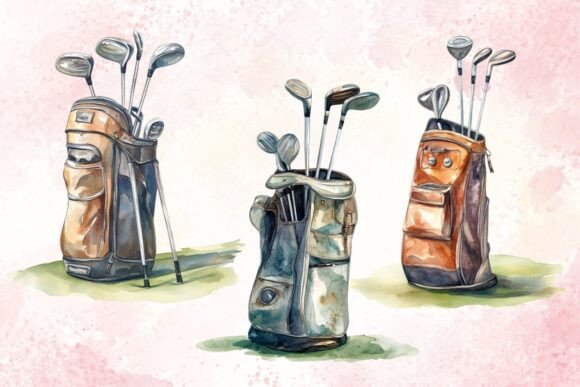 Download Golf Bag Watercolor Clipart - Premium Resources