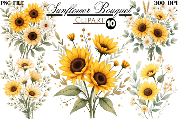 Download Sunflower Bouquet Clipart and Line Art - Line art Collection