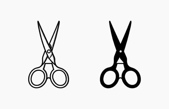 Download Scissor Line Art Silhouette Vector - Line art Collection