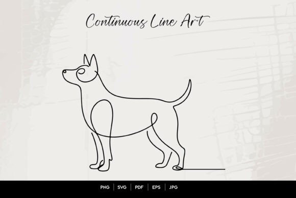 Download Dog Continuous Line Art Illustration - Line art Collection