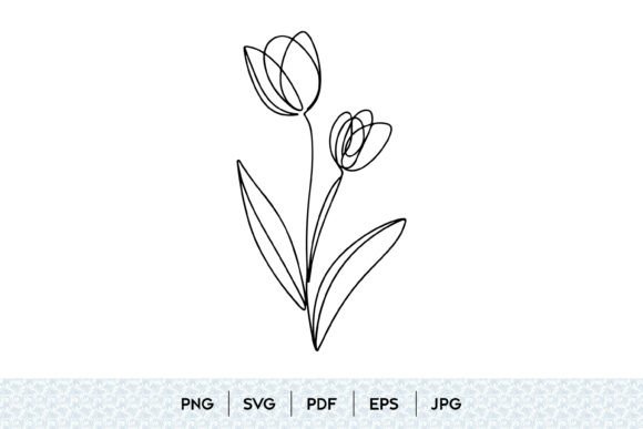 Download Tulip Flower Line Art - Line art Collection