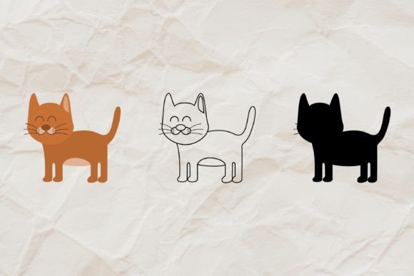 Download Cat Vector, Line Art, Silhouette Clipart - Line art Collection