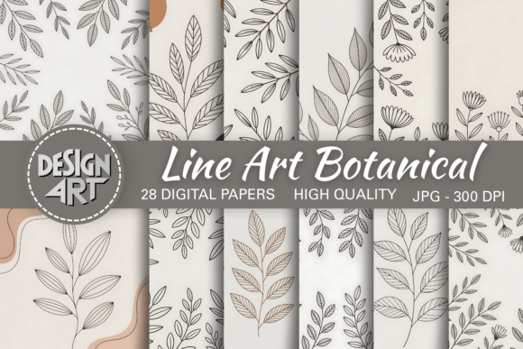 Download Line Art Botanical Background - Line art Collection