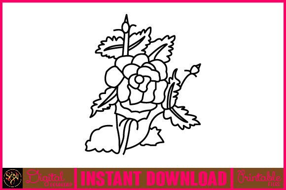 Download Floral Line Art Flower SVG Elements 80 - Line art Collection