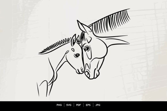 Download Horse Head Line Art Portrait - Line art Collection