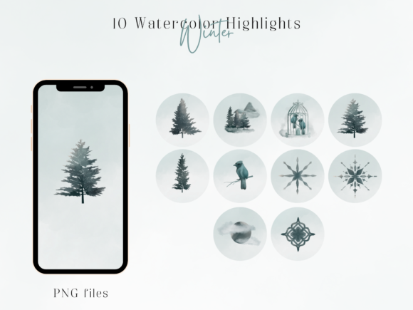 Download Winter Watercolor Instagram Highlights - Highlights Collection