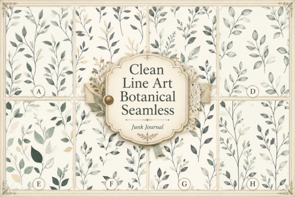 Download Clean Line Art Botanical Seamless - Line art Collection