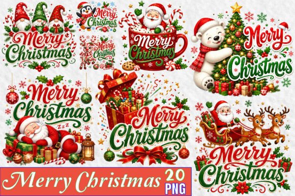 Download Merry Christmas Sublimation Png Bundle - Sublimation png Collection