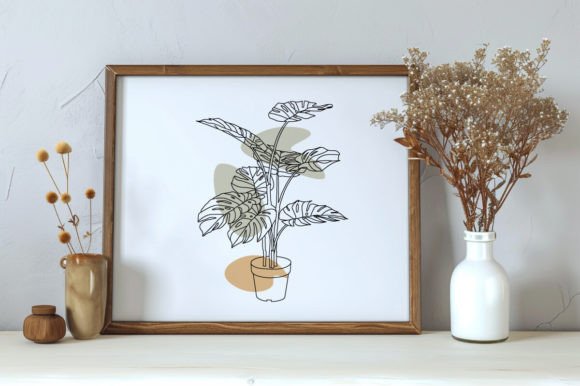 Download Hand Drawn Monstera One Leaf Line Art - Line art Collection