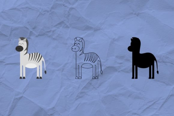 Download Zebra Vector Line Art Silhouette SVG - Line art Collection