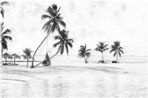 Download Mountain and Tree Line Art Silhouette - Line art Collection