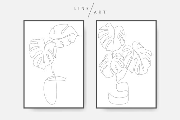 Download Monstera Leaf Line Art - Line art Collection